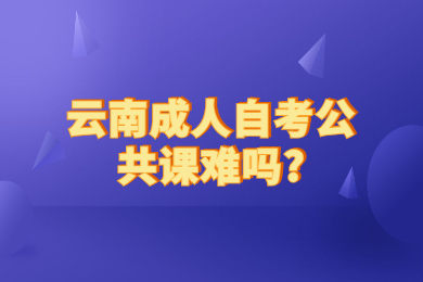 云南成人自考公共课难吗?